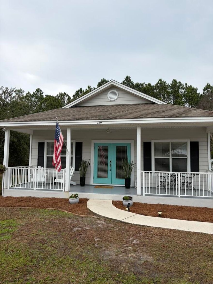 NO HOA on .24-acre lot! Backs to Point Washington State Forest for rare privacy and protected land. Perfect as a second home or STR investment.Charming 3BR/2BA Florida cottage on a quiet cul-de-sac just north of Hwy 98 near the 393 entrance to Florida State Road 30A. Just minutes to the beaches and restaurants of 30A! One-owner, non-smoking home meticulously maintained. Kitchen with island and bar seating, dining area, and covered front & back porches. Two bedrooms offer private backyard access; the primary features two closets. Enjoy your backyard retreat with paver patio, fire pit, hammock, ambient lighting, outdoor shower, and storage shed. Bike to Topsail Hill Preserve State Park's beautiful beaches. HVAC 2020. W/D convey. A MUST SEE!