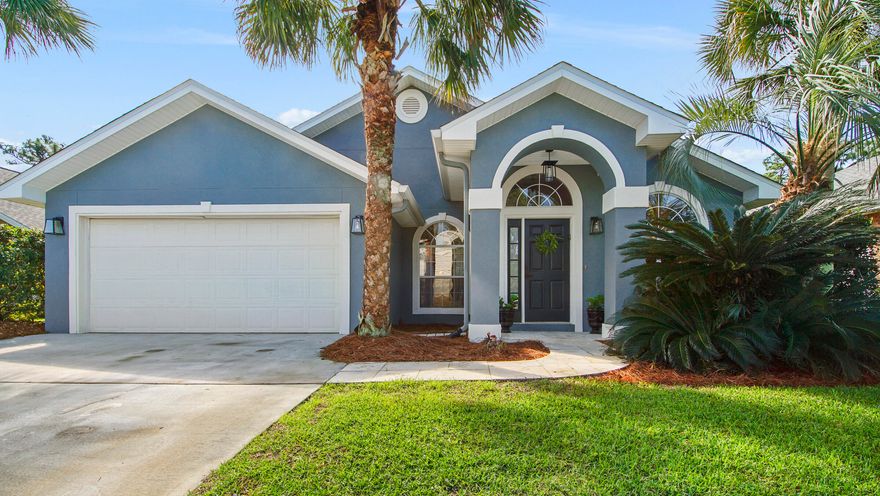 UNDER CONTRACT TAKING BACKUPS. Immaculate home in highly desirable Escada neighborhood on the west end of the 30A corridor. Short trail leading directly to Butler Elementary School. New Roof! So many upgrades.  Inside features include: 13Ft. Vaulted ceiling with 11 Ft. Custom Built in, lighted entertainment center in living room, new hardwood floors throughout, designer light fixtures, Large Dining Room, 6''baseboards. Newly Remodeled Kitchen has New Stainless Appliances, Silostone countertops, farm sink. Large Master Suite with crown molding, deep soaker tub, custom tile shower, large walk in closet, separate water closet. Outside features include: New driveway, lush landscaping, underground French drains for water runoff, sprinkler system, and fire pit conversation area. Must See!