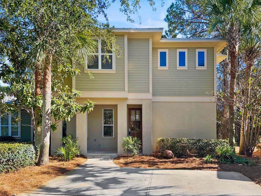 Two-story Beach Cottage Located in the Crystal Lake Community inside the Sandestin Golf & Beach Resort. This home features a large spacious and open living area, kitchen with breakfast bar, guest bath and laundry room on the first floor.  Spacious Master suite with ensuite bath and TWO large walk in closets. Two additional guest rooms with shared bath between. Newly replaced HVAC systems, Beautiful luxury vinyl plank flooring installed 11/20 throughout all the bedrooms, hallway, and closets upstairs. The home includes fold in easy clean windows, and entire exterior was just recently painted. All exterior landscaping, pest control, cable and trash covered by the Associations. Enjoy the short walk to the private Crystal Lake Pool, and enjoy all the amenities of the Resort Lifestyle.