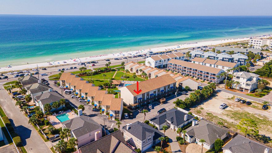 This completely  renovated Blue Surf Townhome has a unique floor plan that emphasizes flexibility for owner usage and rental potential, showcasing the versatility of two separate units within one property. Ideal for generating multiple rental incomes. Blue Surf is a low density complex located in Miramar Beach, between Destin and 30-A, just across from the Gulf of Mexico on Scenic Gulf Drive, offering beautiful views of the emerald waters and sugar white sandy beaches. A local favorite, Pompano Joe's Restaurant is conveniently just a a five minute walk from your unit overlooking the Gulf with spectacular views and fresh seafood. Unit 10B (2nd Floor) sleeps 5 to 6, with 2 bedrooms and 2 bathrooms. It features two balconies with unobstructed views of the Gulf, a private master bedroom on a separate floor, and a guest bedroom, ideal for families or friends. Unit 10A (Ground Floor) Sleeps 4, with 1 bedroom and 1 bathroom, perfect for couples or small groups. Both units come with separate living areas, kitchens, dining rooms, washers/dryers, and balconies with beach views. With completely updated interiors, this unique construction offers the possibility to rent both units simultaneously, separately, or owner usage while renting other unit, thereby, catering to different types of vacation rental options. Amenities at Blue Surf include a heated outdoor pool, shuffleboard, and BBQ Pit, Balcony closets for your beach supplies. Beach access, public parking, and bathrooms are  located across the street from Blue Surf. Blue Surf is conveniently located near world class restaurants, golfing, watersports, gulf and bay fishing, shopping, beautiful state parks, and more. Make Blue Surf your beach vacation retreat!
