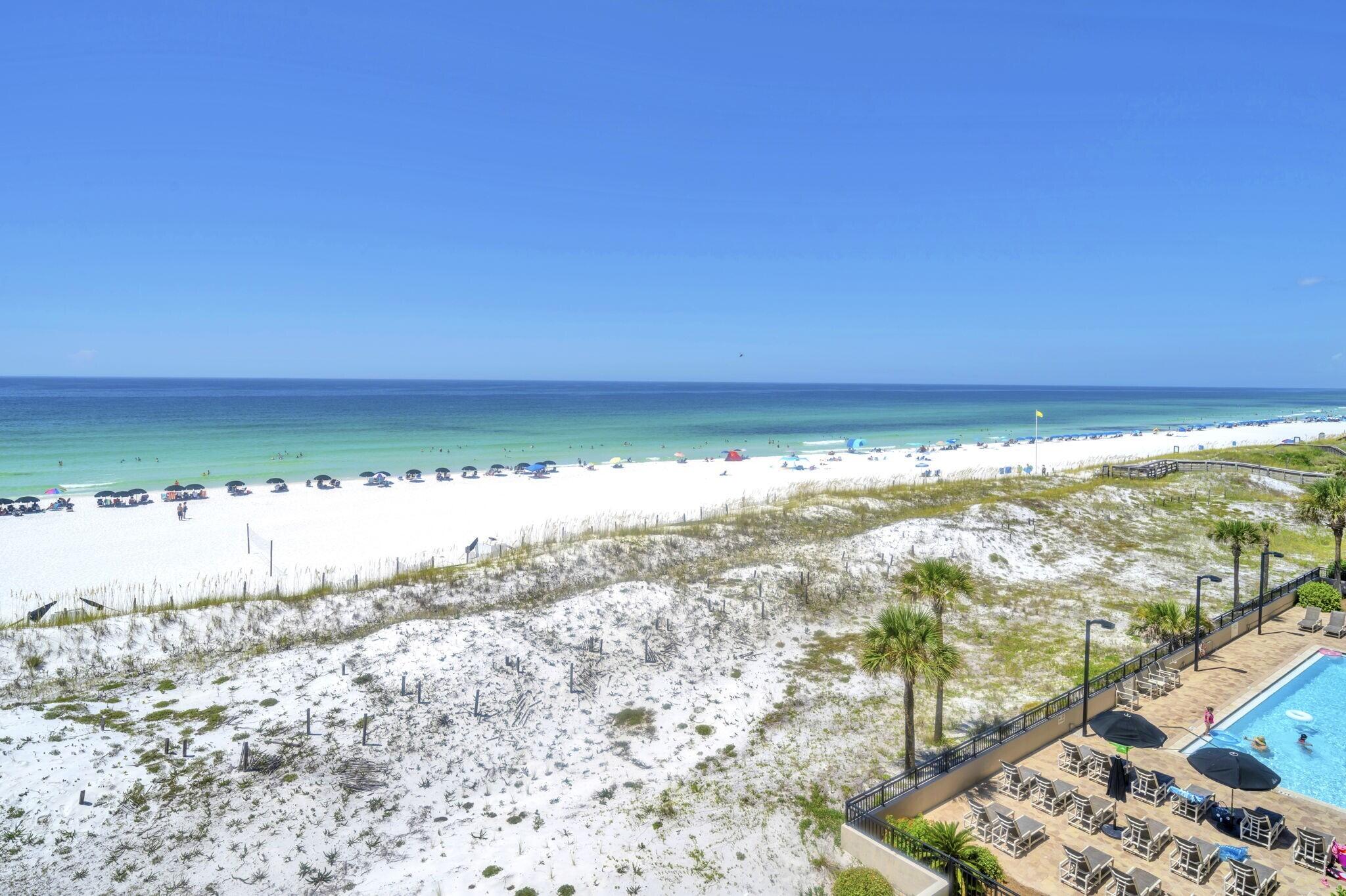 This lovely condo is your ticket to the fabulous beach lifestyle. Panoramic view of the Gulf of Mexico and many great amenities like , gulf front pool (seasonally heated), tennis/pickle ball, fitness center, grills, and sauna. Make family memories and you can also cash in $$$ on vacation rentals. The kitchen has updated cabinets and stainless appliances. Many fun restaurants and attraction in the area.