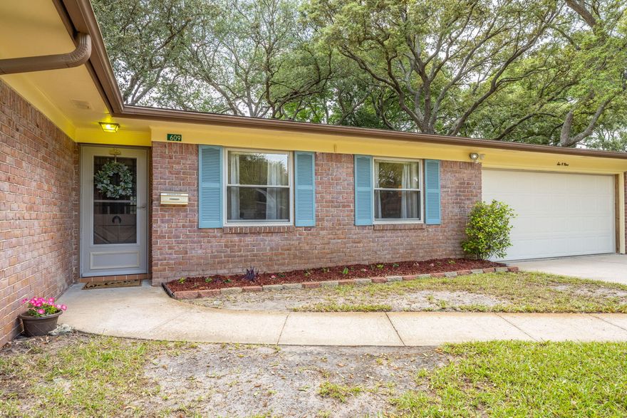 Welcome home to this beautiful, brick single-story 4 bedroom/2 bath located in the sought-after Kenwood neighborhood. Fenced back yard, mature trees & mid-century charm create a great place to call home. The formal living room is large and there is a second sitting area near the dining room & kitchen. There are sliders from the dining room and the master bedroom that open to a 25 x 8 Sunroom with functioning screen windows to enjoy cooler weather.  The kitchen has a breakfast bar and a window over the sink.  Three bedrooms share the full hall bathroom, and the master bedroom has an ensuite with a tiled shower. New water heater 2025! New roof 2023! Double pane windows. HVAC Dec 2021; HVAC parts warranty thru Dec 2026. Seller is offering to update wiring with alumiconn connectors. A fantastic location conveniently situated between two military installations: about 9 miles to Eglin Air Force base or Hurlburt field. About 6 miles to the sugar white sandy beaches of Okaloosa Island. A short distance to schools, shopping, golf/tennis/pickleball and medical facilities. The neighborhood has a lot to offer. This is the place you've been waiting to call home. Don't miss out on this fantastic opportunity in Kenwood.