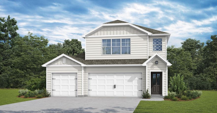 The Sedona. Lot backs to green space. From the covered front porch, step inside to the comfort of your home. Put some apps on the kitchen island for everyone to gather around & share about their day. Or venture right outside the eat-in kitchen to the covered patio & throw some food on your grill. Upstairs you find a large multi-functional loft, 2 bedrooms with trey ceilings & the master suite. You'll love the spaciousness of the master with its sitting area, trey ceiling & dual walk-in closets. The master bath has a large vanity with 2 sinks & separate tub/shower. Downstairs is one more generously sized bedroom & full bath making it perfect for guests. Plenty of storage in the 3 car garage. Photos/videos are of similar home. Options & upgrades shown in photos may not be included in price.