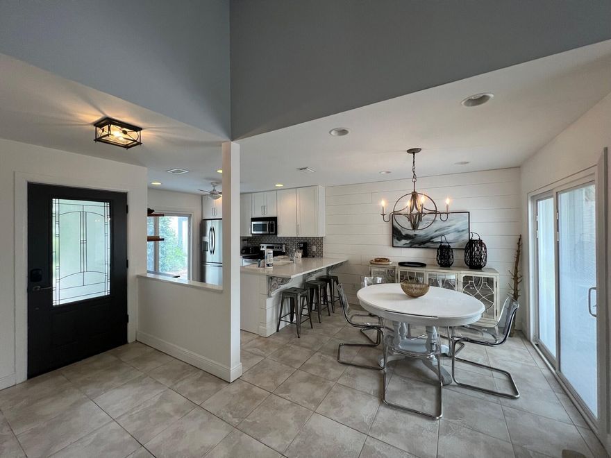 FULLY FURNISHED WITH ALL UTILITIES INCLUDED!! This 3-bedroom, 2-bath coastal home comes beautifully furnished with an open concept kitchen and living space. The kitchen features quartz countertops, stainless steel appliances, tile backsplash, and upgraded cabinetry. This home features charming paver patios, great outdoor storage areas, and a private fenced-in back yard with lush landscaping. Convenient location for accessing the resort entry gate, exactly 1 mile to the beach, and The Village of Baytowne Wharf is just a quick drive away and offers great dining, shopping, and entertainment options. You will surely enjoy this move-in ready cottage located within the highly desirable Sandestin Golf and Beach Resort. Come enjoy the resort lifestyle!