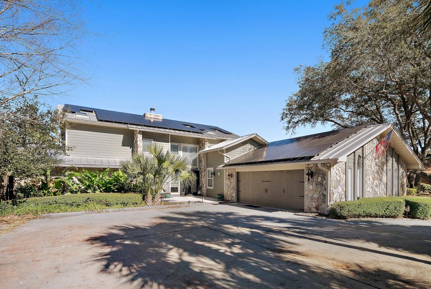 Discover waterfront elegance in Indian Bayou, Destin's hidden gem! This 4-bedroom, 4-bath sanctuary offers not just a home but a lifestyle. Imagine waking up to serene bay views, visible from your renovated, open-plan kitchen--perfect for hosting. Step outside, and your private oasis awaits with a heated pool and breathtaking views of Indian Bayou, a haven for dolphins. Your deep-water bayou frontage is a boater's paradise, complete with a dock, boat lift, and jet ski lift. Revel in the Florida sun with solar panels and a full-house generator for uninterrupted comfort. The primary suite, conveniently located downstairs, is your tranquil retreat. With low HOA fees, a neighborhood golf course, clubhouse, and only 2 miles to the beach, life here is as convenient as it is luxurious. Plus,