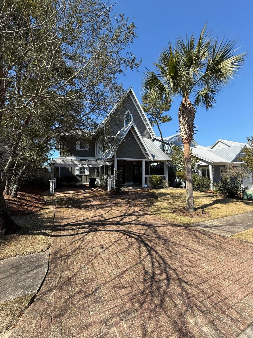 *COMING SOON* Professional Photos forthcoming! 165 W Willow Mist Road in The Preserve at Inlet Beach is a beautifully curated coastal retreat that blends modern upgrades with relaxed 30A charm. Offered FULLY RENOVATED & FULLY FURNISHED with high-end furnishings -- including a stocked kitchen -- this immaculate 3 bedroom, 3.5 bath residence each bedroom features its own private en suite bath, is truly move-in or rental ready. Over the past several years, the home has undergone extensive, thoughtful improvements that enhance both comfort and value. In 2025, the first-floor HVAC system was completely replaced (inside and out), and the backyard was transformed into a private outdoor oasis featuring a paver sitting wall, gravel and paver walkways, lush landscaping, grassy play area, firepit, and and multiple seating zones ideal for entertaining. 2023 upgrades include an Aquasana whole-home water filtration system, all new stainless-steel kitchen appliances, new washer and dryer, and a full replacement of the second-floor HVAC system. In 2022, the interior received a comprehensive refresh with new luxury vinyl plank flooring, fresh paint throughout including cabinetry, updated hardware, quartz countertops in every bath and the kitchen, a striking waterfall island, tiled backsplash, new sinks and faucets, updated lighting fixtures, ceiling fans, and a beautifully redesigned primary bath featuring a freestanding soaking tub, floor-mounted faucet, new tile shower, and updated plumbing.
Architecturally inviting, the home welcomes you with a large Acadian-style tiled front porch complete with ceiling fans and elegant French doors that open into a bright, open-concept floor plan. Vaulted ceilings and abundant natural light create an airy coastal feel, while the seamless flow between the living area, dining space, and kitchen makes the main level ideal for gatherings. The first floor also hosts one bedroom for convenience and flexibility. The spacious primary suite features a generous walk-in closet, and the second floor offers two additional bedrooms, providing ample room for guests or family.
Step outside to the serene backyard designed for relaxation and entertainment, offering both privacy and functionality. Beyond the home itself, The Preserve at Inlet Beach community amenities include a swimming pool, dock, fishing opportunities, and a pavilion/gazebo. Notably, short-term rentals are permitted, making this property equally attractive as an investment or personal getaway.
Location is another standout feature  the home is just a short walk, bike ride, or drive to the largest public beach access in Walton County on Orange Street, complete with parking and restrooms. Additionally, the new Inlet Beach pedestrian underpass provides easy and safe access to nearby Rosemary Beach, Alys Beach, and Watersound, placing some of 30A's most desirable destinations within effortless reach.
This property offers a rare combination of turnkey luxury, thoughtful renovations, community amenities, and exceptional proximity to the beach  a true standout opportunity along 30A.
