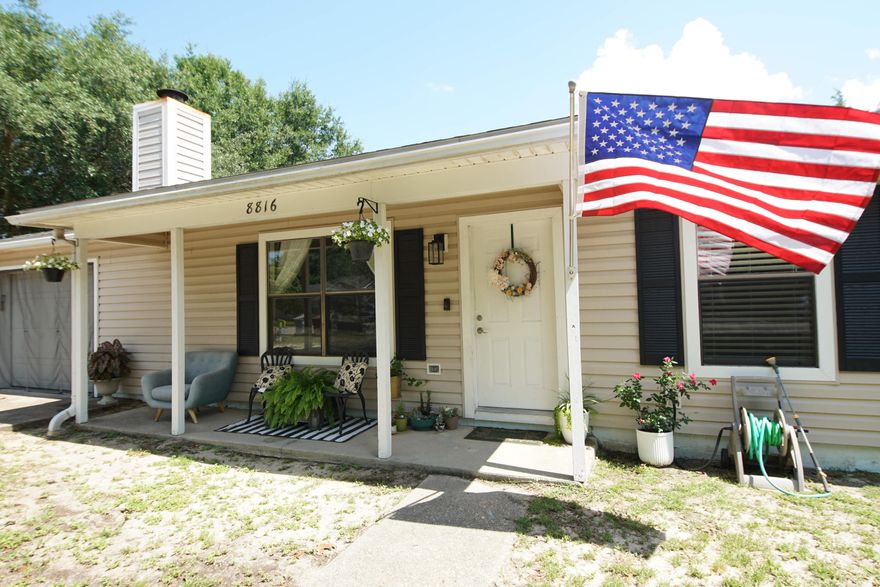 This charming 3-bedroom, 2-bathroom home offers comfort and convenience on nearly half an acre at the end of a quiet cul-de-sac. The home features durable and stylish luxury vinyl plank (LVP) flooring throughout, perfect for easy maintenance. 

The exterior boasts vinyl siding for a low-maintenance finish, while the interior is cozy with a wood-burning fireplace, ideal for relaxing evenings.
Outside, the large, fenced-in,  backyard provides ample space for outdoor activities. Located just minutes from the local high school, the area offers multiple routes to avoid school traffic. For recreation, the YMCA is only a stone's throw away, featuring a strength and cardio gym, an indoor basketball court, and a pool with a slide and splash pad, perfect for year-round fun.  

The home also features a cooled garage, equipped with a window unit, making it an ideal space for a comfortable workshop or hobby area. Whether you're working on projects or simply enjoying the extra space, the cooled environment ensures you stay comfortable year-round.
In addition to its many features, this home comes complete with a washer and dryer, offering added convenience for the new owners. A yard storage shed is also included, providing extra space for tools, lawn equipment, or seasonal storage. This move-in ready home combines functionality and comfort, making it perfect for a variety of lifestyles.