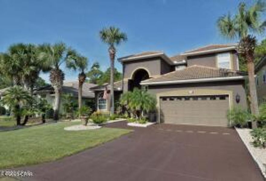 LEASE TO OWN is also an option on this home. 155 Indigo Loop at Emerald Bay is a definite MUST SEE home! This FULLY FURNISHED luxurious custom home is nestled in the sought after golf community in Emerald Bay! This home has EVERYTHING to offer and nothing left out! New Granite counter tops, Bosch appliances, triple crown molding, upgraded baseboards, HVAC is only 2 years old and water heater is 2 months old. The Master bedroom is not only amazing but is also perfectly located on the 1st floor. Pool area is serene ,quiet and ,equipped with hot tub, bbq grill area that has gas lines permanently attached to the home! Screened in with lights makes for an amazing evening around the pool. DO NOT MISS THIS HOME!! Come see it today!!