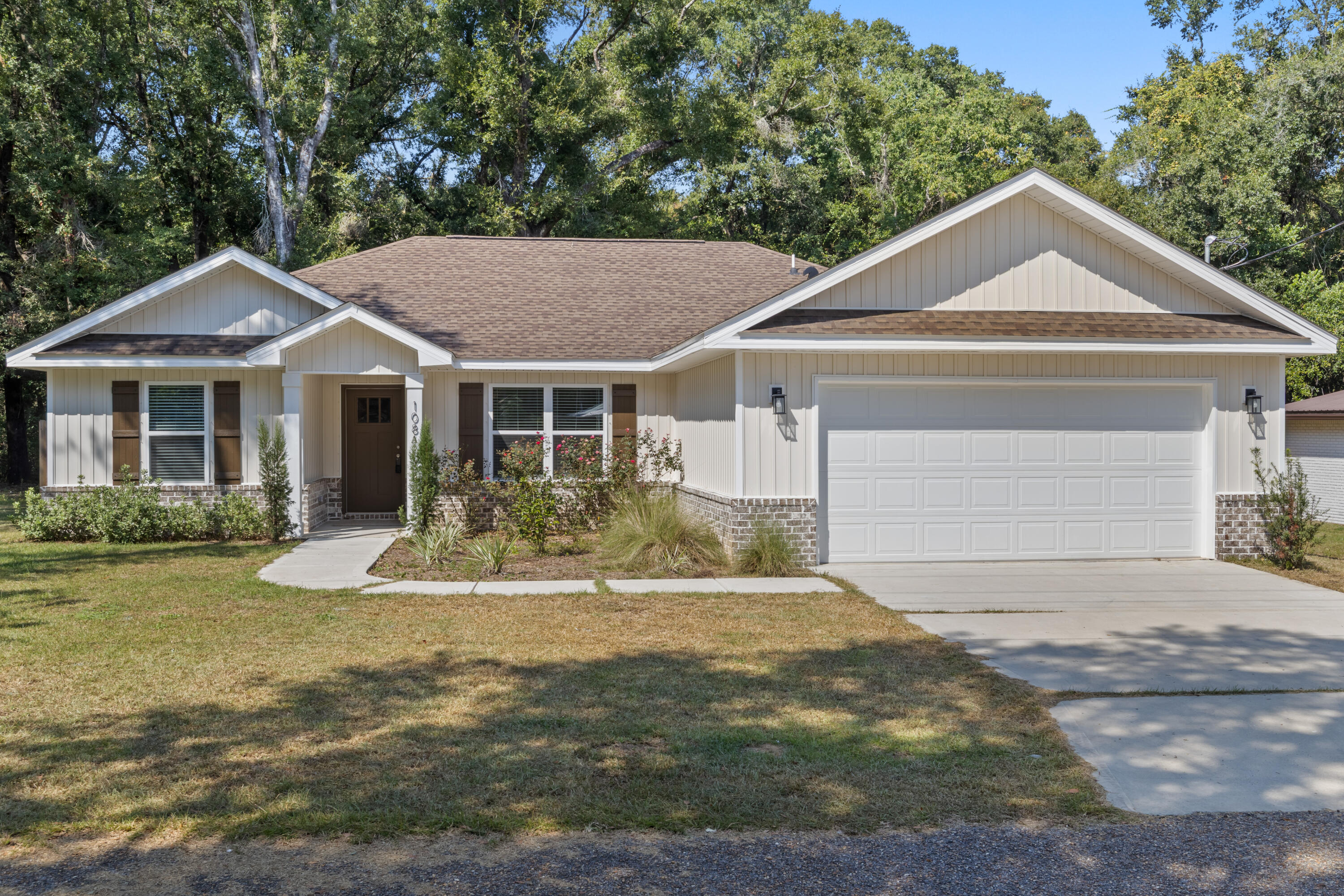 This stunning 4BR/2BA home offers over 1,600 sq ft of living space and is move-in ready! Step inside to an open-concept floor plan featuring luxury vinyl plank flooring, tray ceilings, and a beautifully upgraded kitchen with granite countertops, custom cabinetry, and brushed-gold accents. The spacious living area flows seamlessly to a fully fenced backyard, perfect for outdoor entertaining. Best of all, this home has NO HOA! Located just steps from Twin Hills Park, you'll love having access to walking trails, sports fields, playgrounds, and community events right around the corner. Additional highlights include modern lighting, stainless steel appliances, and a two-car garage.