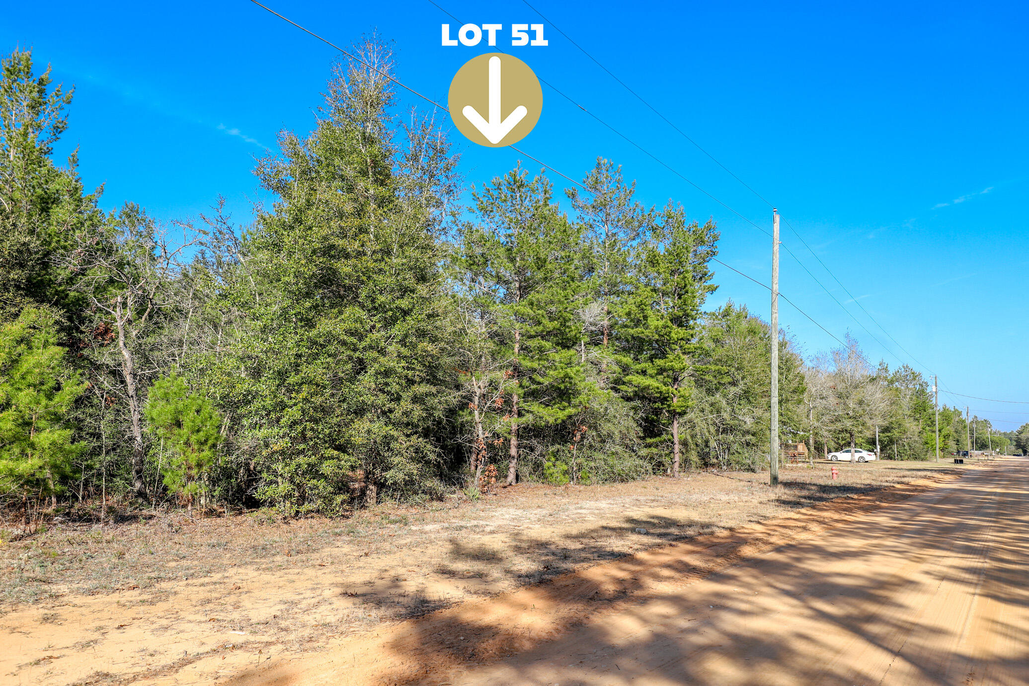 Build your getaway home or place a mobile home with no HOA fees! Vacant wooded lot 0.22 of an acre in size with convenient access to main highways. (HWY 90, I-10, 285, and 331). It is less than 1/2 mile from HWY 90 and less than 1 (one) mile from a public park with a lake (Beaver Lake). This property is near many great outdoor activities like fishing, golfing, national parks, and the beautiful beaches of the Emerald Coast! (Close by popular cities: Niceville, Crestview, Fort Walton Beach, Destin Florida, 30A / Seaside, and Panama City Beach) While no utilities are currently in place on the lot, power and public water are available in the area, and a septic system would need to be installed for sewer service.Gps location:https://maps.app.goo.gl/ECLieuun95dgUUQAA Claim your piece of Florida land!
Adjacent lot #52 is also for sale MLS #944499
