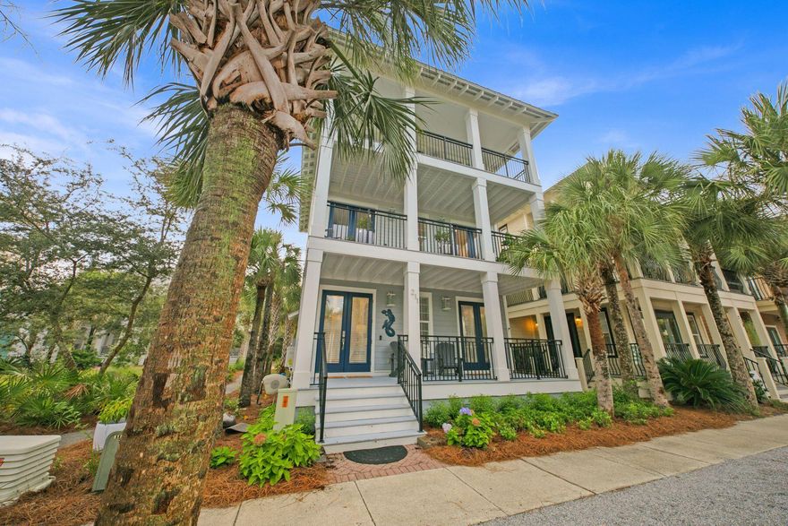 This three-story beach house is in a league of its own. Not only is it fully furnished and equipped right down to bed linens and dinner service, this turnkey vacation home also comes with a head-turning red VW Beetle convertible in the two-car garage. It has just 6,000 miles on it. Fitness enthusiasts and yogis will appreciate the fully equipped yoga studio (yoga rug and wheels included), which has a king-size Murphy bed for when guests drop in for the weekend. Extensive remodeling during early 2021 has resulted in an immaculate home with shiplap walls, wood flooring and new easy-to-maintain landscaping including fragrant roses and gardenias.