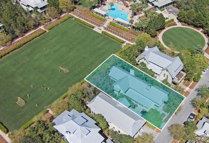 *** Renovation Complete*** New pictures are here!!! New: appliances, washer/dryer, Carrara Marble, refinished all hardwood floors throughout, chandeliers, sconces, interior paint, Kitchen back splash tile, bathroom tile, screening, refinished Mahogany exterior doors, replaced all interior doors, ... much more.This beautiful beach home backs up to Cinnamon Fern Park and is the perfect spot to watch your children playing in the park, at the pool or headed off for a day of fun at Camp WaterColor. The dining room is designed around the fireplace, a signature piece in this home. The great living space in this home features five bedrooms, a second living space and three porches. 2016 Rental Projection $120,086 from 360 Blue Properties