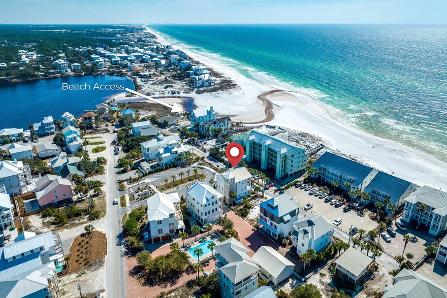 NEW YEAR, FRESH PRICE IMPROVEMENT! Fantastic Beach House rental ready to go! FRESH EXTERIOR PAINT JOB just finished!  Stunningly renovated 6-BEDROOM, 7-BATH BEACH HOME, located just one tier back from the Gulf of Mexico in exclusive SEAGROVE BEACH. Affectionately named 'A LOVELY DAY', with easterly, westerly, and southerly views of the Gulf of Mexico and of Eastern Lake. Nature surrounds you. The 30A coast at its best. The community pool is just a few steps out your front door. Amenities in this private community include a clubhouse that can be rented for private events. Two direct BEACH ACCESSES are JUST A SHORT WALK AWAY! This home extends over 4 stories. It accommodates 20 guests. For your comfort, 'A Lovely Day' comes equipped with an elevator, in addition to the staircase. Ideal for multiple/multi-generational families on a 30A vacation, whether family reunions or planned shared vacations. Oversized king master-bedroom on the first floor, complete with a TV and ample privacy, offering a serene escape just steps from the main activity centers of the house. Televisions in every bedroom. Your cars will be protected from the salt air with the spacious 4-car garage-turned-game room, also equipped with a television, foosball, ping pong, and a spacious table for eight, ideal for card games or snacks. Stay cool with three extra-large fans and the convenience of the garage door for optimal airflow. Outside, the patio offers glimpses of the Gulf and a direct access to your own private walkway to the beach, promising endless adventures. On the east side of "A Lovely Day" is a parking area for golf carts plus ample parking for your guests. The driveway can accommodate 4 additional automobiles.
One of the two living areas is on the second floor. This gathering area, ideal for the younger generations, offers 3 bedrooms, and 2 twin rollaway beds. There's a large sectional sofa with generous seating. Enjoy the oversized balcony for fresh air, for a sip of your favorite morning coffee (don't forget the croissants!), or for a casual evening cocktail. You can turn "A Lovely Day" into a starry night! From this point, you'll realize just how close to the beach you are.
The main living quarters are located on the third floor where breathtaking views abound. This is where memories will be carved for generations to come. Breakfast, lunch, dinner, family time - all while sipping glimpses of the Gulf of Mexico. Hardwood floors, tasteful accents of white paint, and crown molding set the stage for luxurious furnishings in a dreamlike d??cor. The vast dining table easily accommodates twelve. Four more can gather at the bar. The Kitchen comes fully stocked with a plethora of utensils. Granite countertops and backsplash, stainless steel appliances, Island/breakfast bar, and much more. For everyone's convenience, the laundry room is located by the kitchen. A generous grill confers another purpose to the balcony. Let's not forget the table for six, and the lounge area - perfect observatories for the stunning sunrises and sunsets.
The fourth floor is children's heaven! Here, they'll find room for eight. There is a cute reading nook (for kids still in tune with a by-gone era) and those more in sync with the 21st century, a television. From this high perch, you can imagine the views of the lake and of the Gulf of Mexico. "A Lovely Day" is yours fully furnished.
This home features a Blue Light System in the HVAC/air conditioning system - effectively sterilizing nearly 100% of germs, viruses, mold, bacteria, and other harmful micro-organisms as they pass through the system. The house is also equipped with a dehumidifier system.
The sprinkler system is fed by well water.
Come experience the 30A Lifestyle turnkey, whether a second home, an investment property, or your permanent residence. Please be sure and look at the Video in pictures for a more personal experience with "A Lovely Lady". Buyer and Buyers' agent must verify all measurements and anything deemed important.
