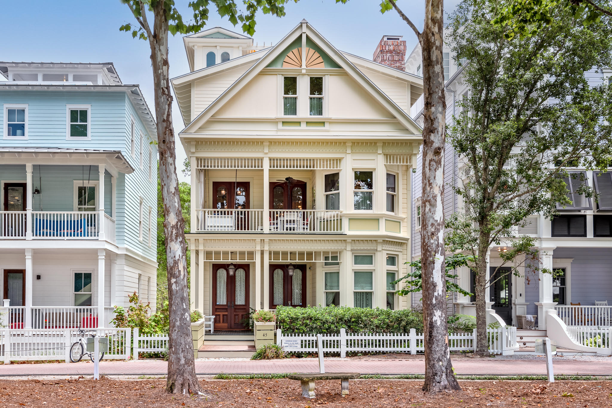 Elegant Victorian inspired cottage located across from the expansive croquet lawn within seconds of the tennis center, playground and two pools. Just a few minutes to Seaside Town Center and the beach. No expense was spared during construction.  Custom 2-1/4 inch mahogany exterior doors with antique door hardware throughout cottage. Custom cabinetry, built-in book cases and custom woodwork through entire cottage. Stunning quarter-sawn oak staircase with hidden storage behind paneling. Custom made light fixtures throughout the cottage. Custom stain glass above bar and in stairwell. Expansive kitchen with marble countertops and imported AGA range and hood. Full bar with granite countertop, wine refrigerator & ice maker. Electrolux and Bosch appliances.