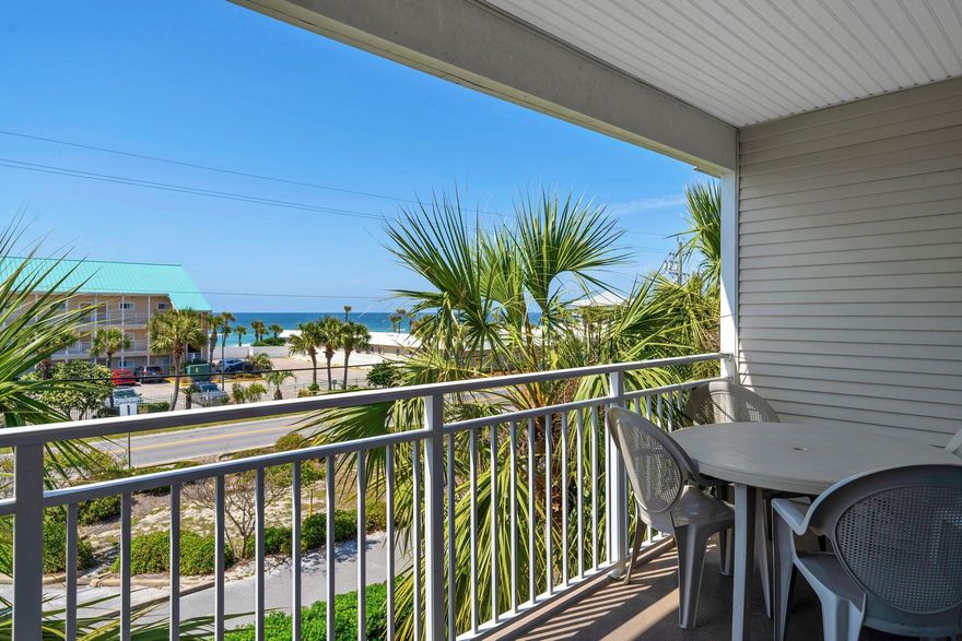 Indulge in the ultimate beach getaway at this exquisite condo, perfectly positioned directly across from the pristine shores of the Gulf of Mexico. This vacation rental offers breathtaking gulf views and a tranquil escape for those seeking seaside bliss. Step inside to discover a modern oasis adorned with tasteful upgrades, including modernized lighting fixtures and a Roku-enabled 58-inch flatscreen TV for entertainment. Embrace the convenience of recent upgrades, completed approximately 3 years ago, from the water heater to stainless steel appliances and a king bed for added comfort.Relish in resort-style amenities, including a seasonally heated pool, and a  brand new upgraded hot tub and community grill, perfect for unwinding after a day of sun-soaked adventures. With sleeping arrangements for six including hallway bunk beds and a sleeper sofa, there's ample space for family and friends to gather. Presented fully furnished, this turnkey condo offers both convenience and comfort, with an average annual income of $56,215, making it an ideal investment opportunity or personal retreat. Experience coastal serenity at its finest in this gulf-view haven, conveniently located near the Crab Trap and the Shoppes at Paradise Isle in Crystal Beach.