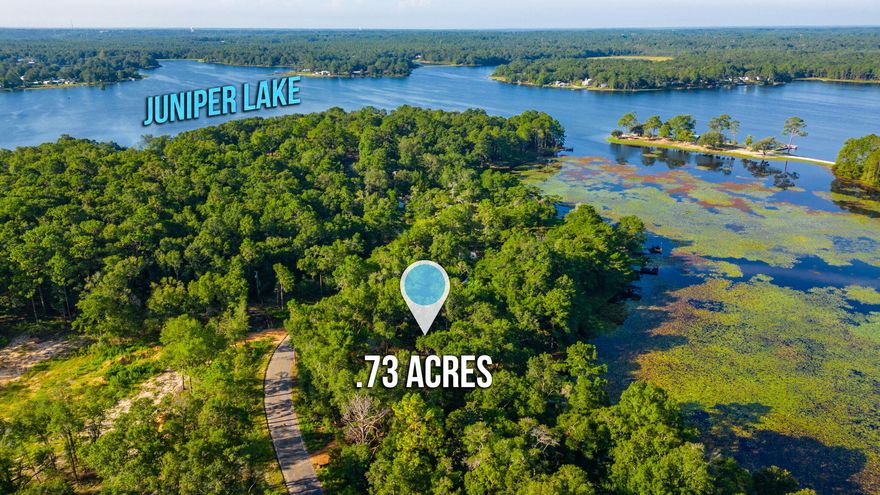Welcome to your dream waterfront oasis on the 600 acre+ Lake Juniper! Situated on almost 3/4 of an acre, this parcel has been thoughtfully cleared, This property boasts 85 ft of water frontage. providing a perfect canvas for your vision of a serene lakeside retreat. What sets this property apart is the  brand-new water tap, already paid for and a new septic tank has been installed (needing final permit inspection). Convenience meets nature here, as you're just a 10-minute drive away from the charming town of DeFuniak Springs, allowing you to enjoy the peace and privacy of lakeside living without sacrificing convenience. Don't miss this opportunity to create your own paradise on Lake Juniper.