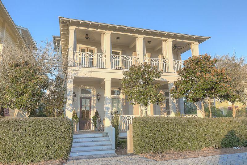 Rare opportunity to own one of WaterColor's finest homes. Only one homeowner, never been rented, and steps from the beach. This spacious open floor plan has been designed and created with comfort and ease in mind. Large open kitchen designed by Le Gardes of New Orleans is a chef's delight with everything imaginable including Wolf, Miele, and Sub-Zero appliances, steamer, espresso/cappuccino machine, two refrigerators, two dishwashers, ice maker, marble countertops and custom cherry cabinets painted in ocean blue. Kitchen is open to the living area which spills out to the infinity edge swimming pool and landscaped and fenced yard. Your own private paradise, a rarity in WaterColor. Double sided marbled fireplace from living to dining area, an entertainer's dream! This home has many exception