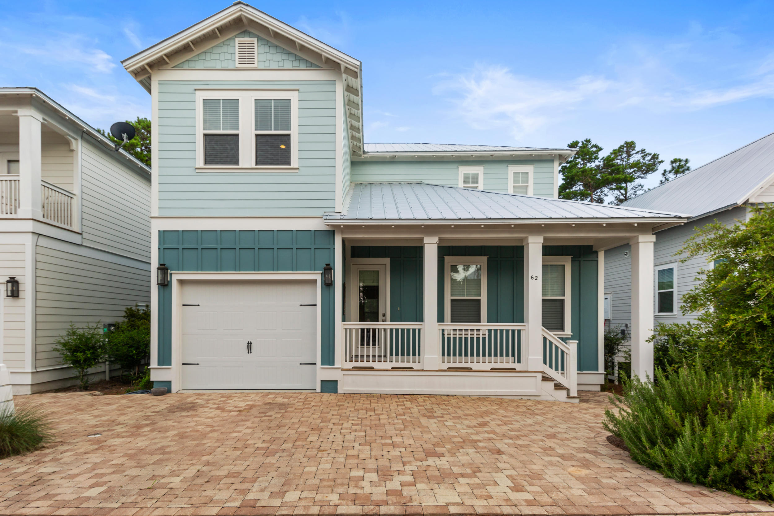 Incredible beach home opportunity! Built in 2018, this coastal contemporary home is a unique offering in the pristine community of Highland Parks. The perfect design for a primary residence, second home, or investment property, this 4 bedroom home boasts a large open floorplan, with an oversized master suite on the first floor. Offered fully furnished, this property features luxury finishes such as granite counters, tile bathrooms and showers, engineered hardwood floors, rinnai tankless water heater, and black stainless Kitchen Aid appliances. Additional custom touches, such as window treatments, custom wood closets, and a newly screened-in rear porch offer an upgraded look and enhanced enjoyment of the home.