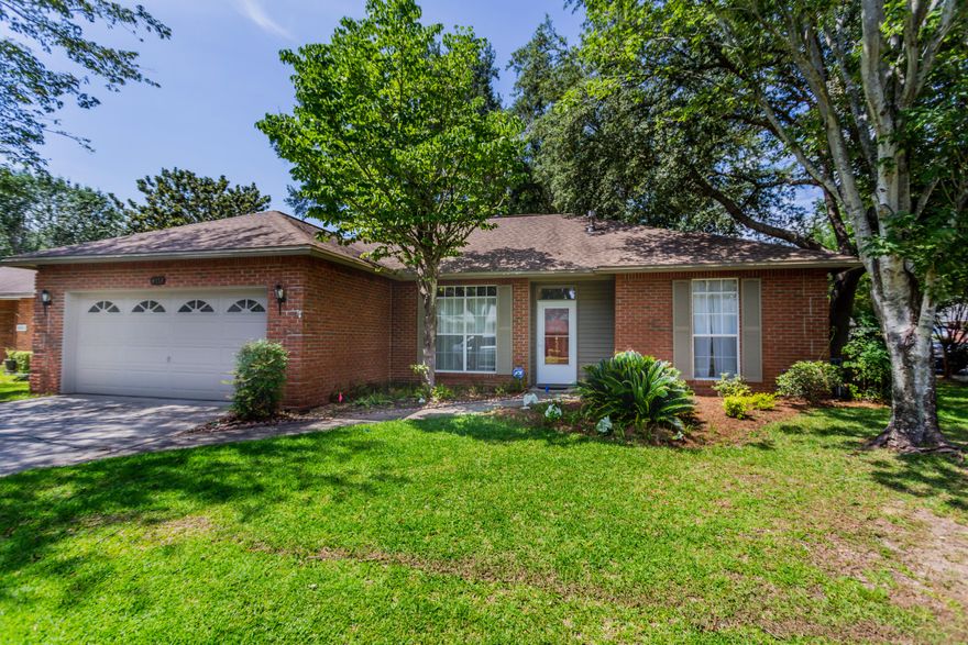 Absolutely the perfect layout, you will love this 3 bedroom, 2 bathroom split floor plan with an office! This brick ranch home is nestled in the heart of Bluewater Bay on a cul de sac perfect for outdoor entertaining and play!
When you enter the home you will be greeted by a vaulted ceiling, neutral paint color, vinyl flooring and ample natural light. There is a private office off the front of the home and two bedrooms tucked away off the living room.
The kitchen has been updated with white cabinets, quartz counters, a great moveable prep island, all new backsplash, new cabinet hardware and newer appliances.
The living room has a vaulted ceiling, wonderful corner fireplace and doors which leads to an awesome enclosed tiled Florida room which is 139 square feet of additional living! The Florida room is NOT accounted for in the square footage. The backyard is fenced-in with has mature trees making a great space for relaxing or for play!

Just off the kitchen is the large master bedroom, separate from the 2 additional bedrooms but not too far away. This space has a wonderful walk-in closet and private en suite bathroom with tiled walk-in shower and upgraded vanity. 

The two additional bedrooms are spacious in size with good sized closets. They share an updated hall bathroom with tub/shower surround, elongated toilet and vanity. 

This home is located on a corner lot with 2 car garage and parking out front which makes this home perfect for many folks!