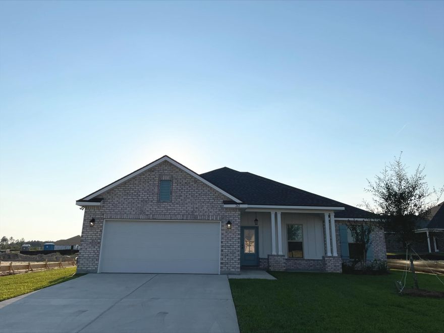 The RODESSA IV G in The Bluffs at Lafayette community offers a 4 bedroom, 2 full bathroom open design. Upgrades added (list attached). Special Features: double vanity, garden tub, separate shower, and walk-in closet in master suite, kitchen island, walk-in pantry, covered front porch and rear patio, recessed lights, crown molding,  undermount sinks, framed mirrors in all bathrooms, ceiling fans in living room and master bedroom, smoke and carbon monoxide detectors, landscaping, architectural 30-year shingles, flood lights, and more! Energy Efficient Features: tankless gas water heater, kitchen appliance package with gas range, vinyl low E windows, and more! Energy Star Partner.