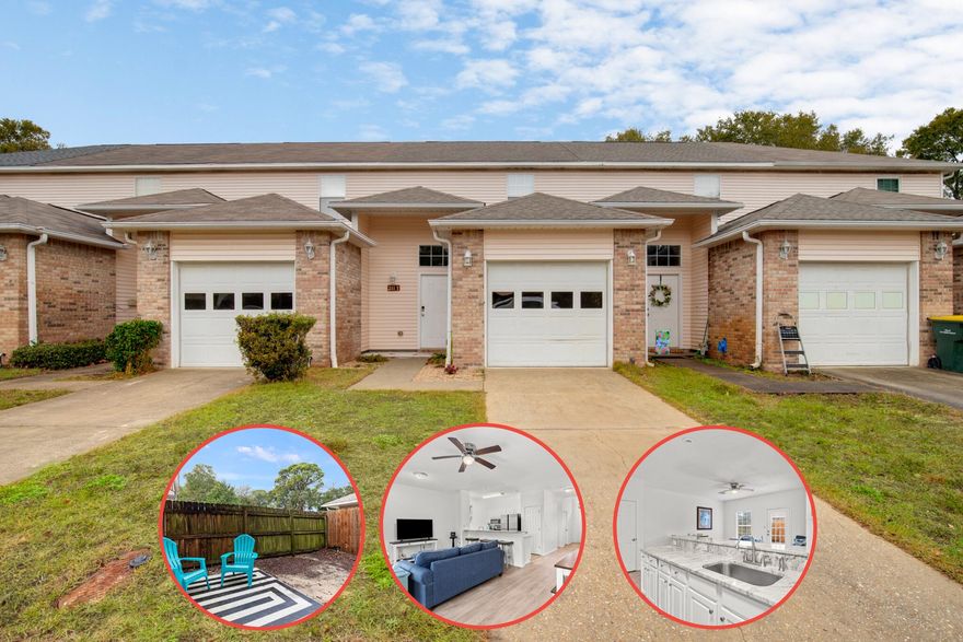 NO HOA! 10%+ROI for Short Term Rental. Welcome home to easy living! This 2 bedroom 2.5 bath townhome checks all the boxes with updated systems, a patio and a garage. As you walk in you'll notice the beautiful LVP floors throughout making cleaning a breeze. The kitchen has been completely updated with stainless steel appliances and granite countertops. The half bath on the first floor is super convenient for you and your guests. Enjoy a private oasis upstairs with two bedrooms and two full bathrooms. Due to all of the upgrades the effective year built is 2010 providing peace of mind and low maintenance for years to come. HVAC 2021, HWH, 2021, Roof 2022.  Walking distance to downtown Fort Walton and 5 minutes to the beach. With no HOA this property is a fabulous short term rental and conveys fully furnished with acceptable offer