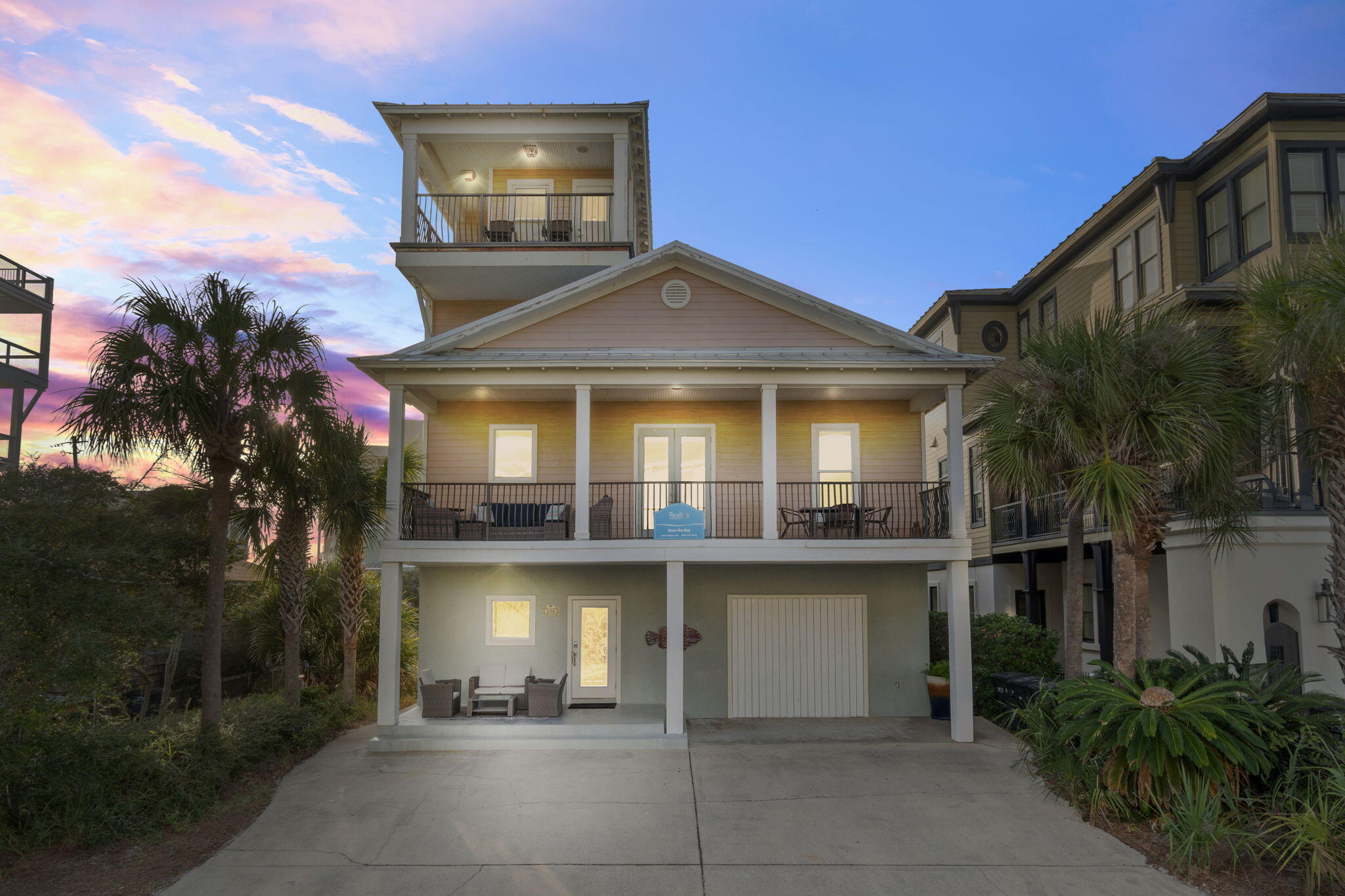 ''Seas The Day'' With This Fully Furnished 3-Story Beach House That Boasts Open Living Spaces, Gulf Views, & A Private Pool. With 7 Bedrooms, 5.5 Baths, & 2 Living Spaces The Home Can Comfortably Accommodate Up To 24 People. Step Inside To Find A Spacious Bunkroom With 3 Custom Bunks & Private Bath. 3 Additional Bedrooms, 2 Full Bathrooms & Living Room With Wet Bar Complete The Rest Of The Floor. Head To The Second Floor Via The Stairs Or The Elevator With A Hand Painted Beach Scene. An Open Floor Plan Connects The Generous Granite Topped Kitchen, Dining Area, & Living Space With Patio. The Master, 2 More Bedrooms, & Bathrooms Are Conveniently Nearby. On The Final Level The Secluded Nook Offers Gulf Views Inside & Out. Book A Showing & Take A Look At This Great Investment Opportunity Today!