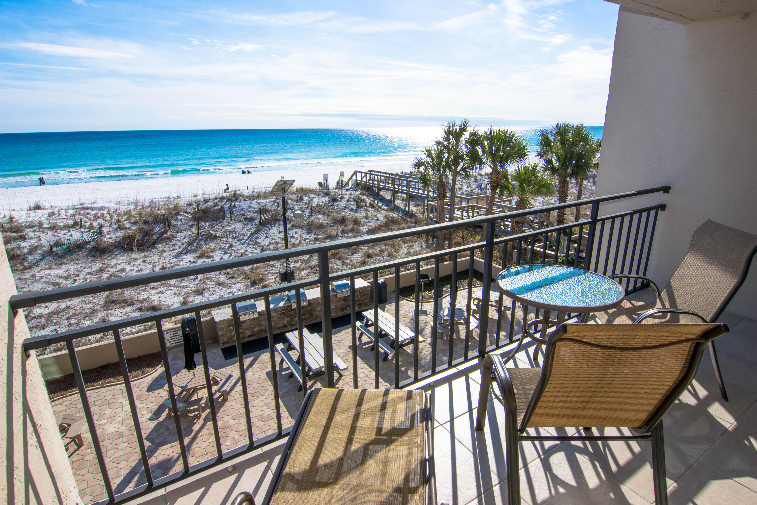 This lovely direct Gulf front condo has everything you need to enjoy the fabulous beach lifestyle. Panoramic views from your private balcony and just steps to the world famous Gulf of Mexico beaches. This condo rents well and owners rave about the quality of the management. Reservation desk is staffed 24 hours a day. Two large pools one is heated, community gas grills, tennis and more complete your beach retreat. Come see why Breakers is so popular. Buyer to honor rentals on the books at closing. Buyer to verify information.