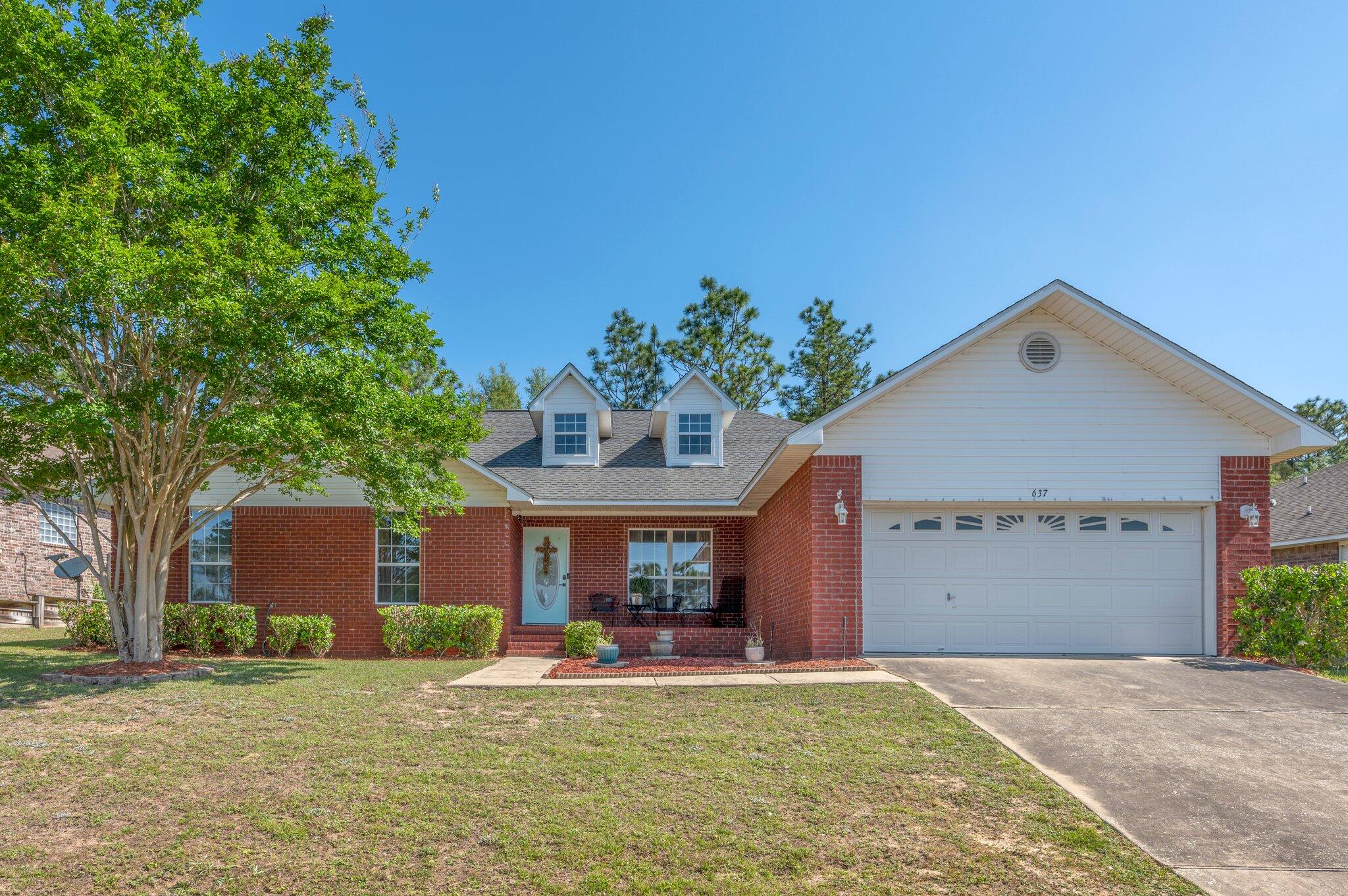This beautiful home located in southwest Crestview features an all brick exterior. Enjoy vaulted ceilings, a fireplace, and many more amenities! Indoor refrigerator, dishwasher, oven/stove, washer, and dryer all convey. New HVAC installed 2020.