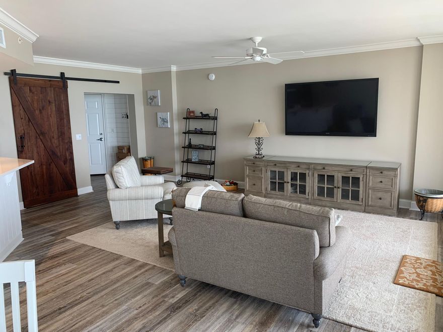 The views are incredible from this 8th floor, east side, 3 bedroom/3 bath condo in the short term rental restricted building of St. Barth at Silver Shells. Located next to Henderson Beach State Park providing unobstructed endless views of the sugar white sand beach and the emerald green waters of the Gulf of Mexico. The living/dining/kitchen area and the master bedroom open onto a  gulf front terrace. The two guest bedrooms share a 2nd terrace providing views of the beautifully landscaped resort. The unit is sold furnished with a deeded parking space in the garage and a climate controlled storage area. The St. Barth building has an elegant lobby, guest suite for owners' overflow guests, private pool & hot tub for St. Barth residents only and grill/picnic area on the lanai.