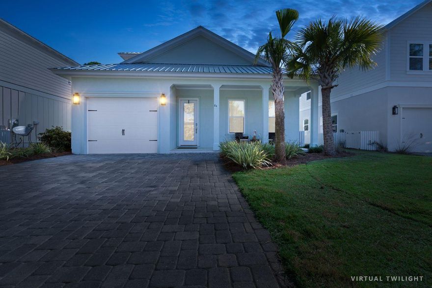 Fully-Furnished Beach House Perfection! Enjoy upscale furnishings in an airy open concept beach home with plenty of room for everyone. Bedrooms are beautifully appointed with oversized walk-in closets and each has it's own private en-suite bath! This home has it all-high end furnishings, luxurious linens, beautifully appointed dcor and more- all included and waiting for you. Soak up the sun or unwind in the shade while you enjoy the Gulf breeze from your covered porch or entertain guests in a spacious open-concept kitchen with granite countertops, a farmhouse sink and plenty of custom cabinetry, it's all up to you. Afterwards you can stroll down the charming cobblestone street to the beach or enjoy the community pool. It's Coastal Southern Living at its finest!