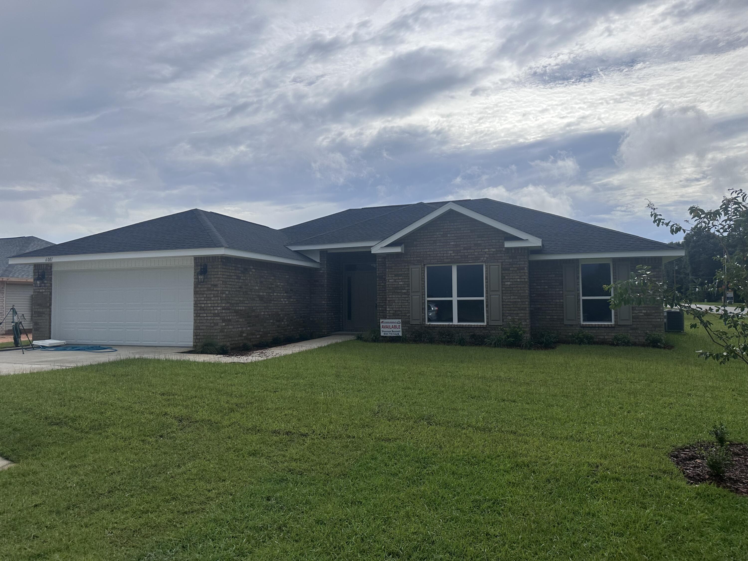 This is a beautiful 4/2 just wanting for you to start new memories! It has a good-sized lot which is fully sodded and professionally landscaped. The 2-car garage comes with electric garage door opener. The house is 3-sided vinyl with a brick front. This home has a covered back porch. This is a split floor plan, and the master bedroom has 2 walk in closets. The kitchen overlooks the great room and dining area. All floors are carpeted except the wet areas which have LVP.
