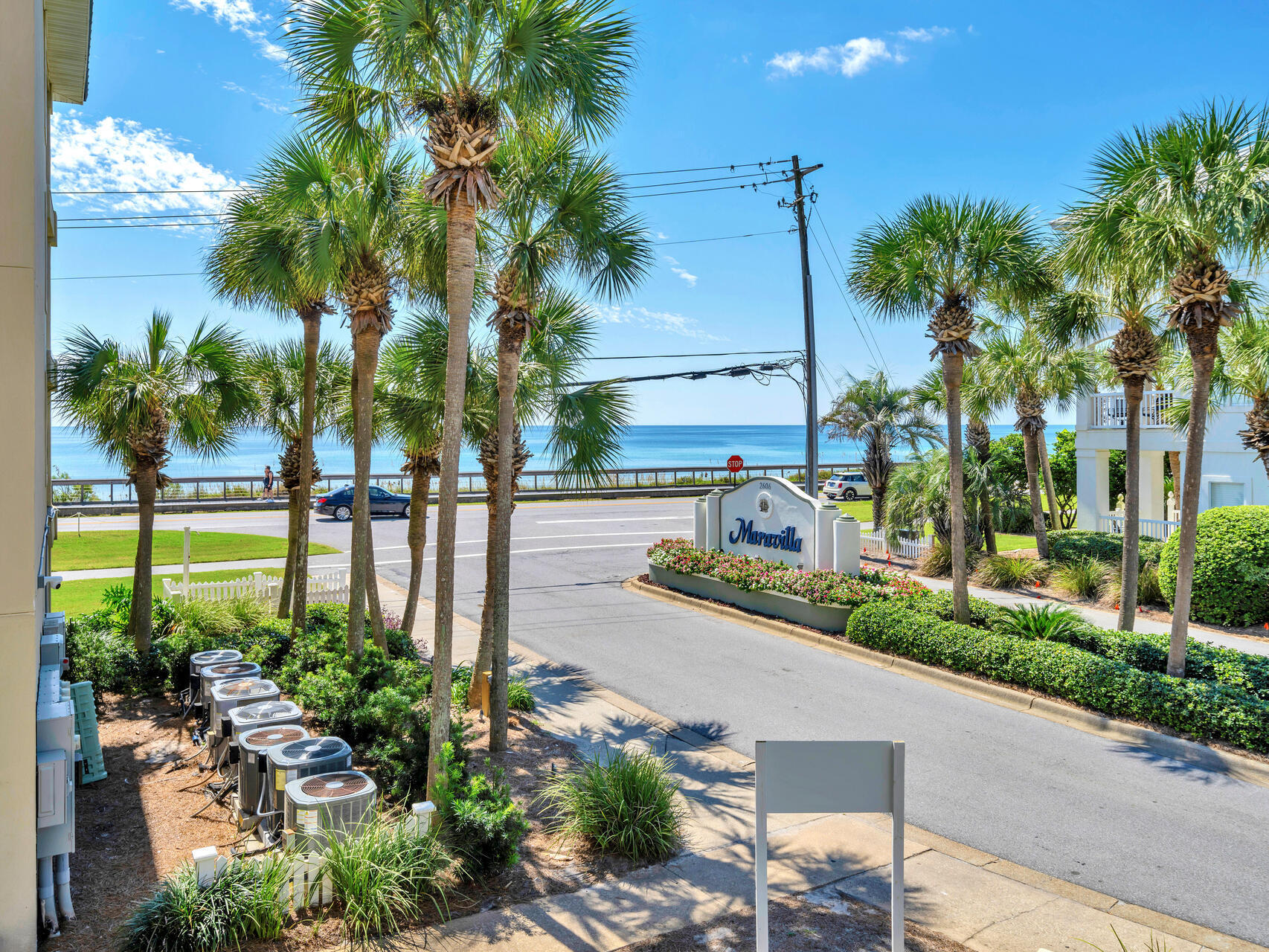 Welcome to 3208 Maravilla, a stunning corner unit coastal retreat in one of Destin's most sought-after beachfront communities. With a strong $60k rental history, this beautifully appointed condo presents an exceptional investment opportunity or the perfect vacation getaway. Located in the gated, pet-friendly Maravilla community, residents enjoy private beach access just steps away from the sugar-white sands and emerald green waters of the Gulf of Mexico.This spacious 2-bedroom, 2-bathroom condo is designed with a modern coastal aesthetic, featuring tile flooring throughout, stainless steel appliances, and a seamless blend of style and comfort. One of the standout features is the oversized balcony accessible from both the living room and master bedroom, offering ample space for outdoor relaxation and breathtaking views of the Gulf. Whether you're looking to invest or enjoy as a second home, 3208 Maravilla is a prime choice for beachside living at its finest. Take an easy stroll along the scenic pathways and embrace the beauty of the coastal lifestyle.
Take an easy stroll on the sidewalk to favorite local seafood restaurants, Pompano Joe's, Captain Dave's and Kenny D's. Maravilla amenities include 2 pools, tennis/pickleball courts, basketball area and outdoor showers. Maravilla is convenient to Destin's fishing harbor, fabulous shopping at the outlet malls and Grand Boulevard.