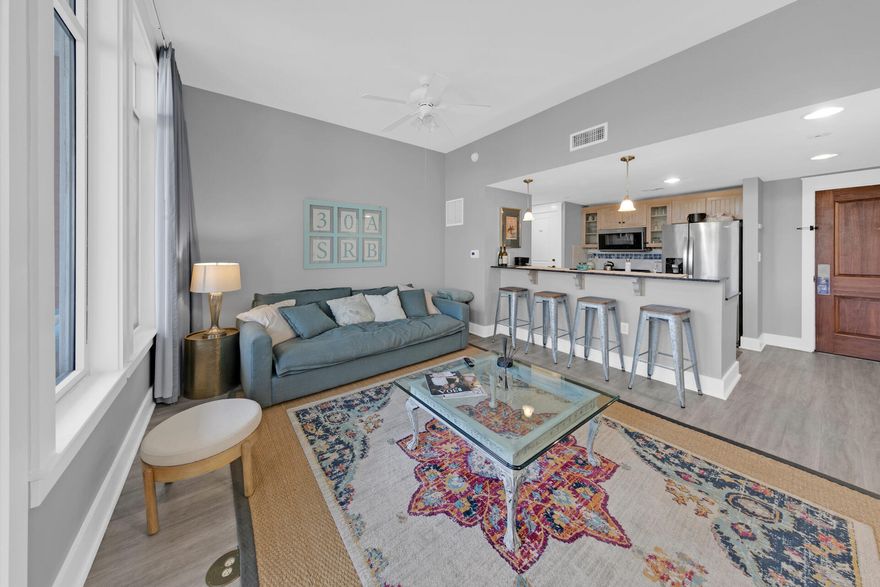 Great rental/investment property located in the Village of Baytowne Wharf, walking distance to restaurants, entertainment, shopping, the marina, deeded beach access on the south side of Sandestin.  Open living space, well equipped kitchen, master bedroom with large master bathroom.  One bathroom has a handicap equipped shower/sink and the master has a tub.  LPV flooring through out.  Other amenities include a  nice size pool, hot tub, wading pool, grilling area, fitness room +more. Owners have access to Founder's Club overlooking Baytowne Wharf event's plaza. Sandestin(r) offers white sand beaches, 4 championship golf courses, tennis, pickleball, marina, casual & fine dining options, spas, shopping, constant live entertainment.