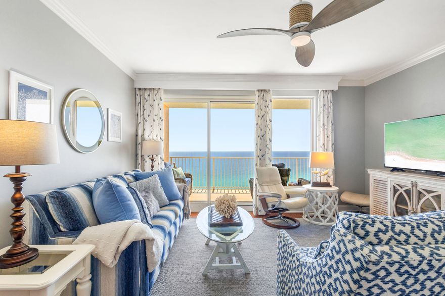 Discover A RARE GEM, a COMPLETELY RENOVATED absolutely stunning condo at Treasure Island Resort with sweeping 17th floor Gulf Front Views! This breathtaking, completely renovated condo comes fully furnished with custom furniture and equipped with all the modern bells and whistles for a perfect home, vacation getaway, or investment property. Although never rented, with these modern updates and complete renovation, the short term rental potential is massive. This stunner features brand new flooring, brand new kitchen and bathrooms, with new high-end furniture, artwork, and stunning decor throughout the 2-bedroom, 2-bath gem AND a bonus set of bunk beds built into the wall, accommodating up to eight guests to maximize space and rental income. Truly turnkey at its finest.