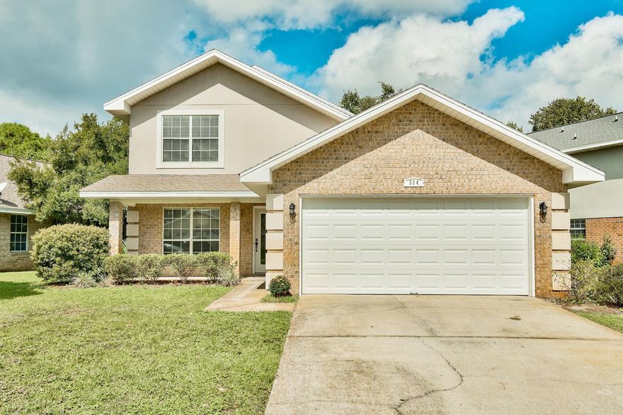 Are you looking for a peaceful neighborhood in Destin just minutes to Destin Commons and Pompano Joe's Public Beach Access? Check out this 4 bedroom 2.5 bath move-in ready home in a peaceful neighborhood in Emerald Lakes. The master bedroom is located on the main floor with crown molding, walk-in closet and hardwood floors. Master bath features tub and double vanity. 1/2 bath conveniently located off the living room. The spacious great room is accentuated with high ceilings, lots of natural light and includes a fireplace. Move-in ready with fresh paint, newly installed carpet, newly installed HVAC unit, and a screened in porch to enjoy your private backyard. Don't miss the kitchen with granite countertops.