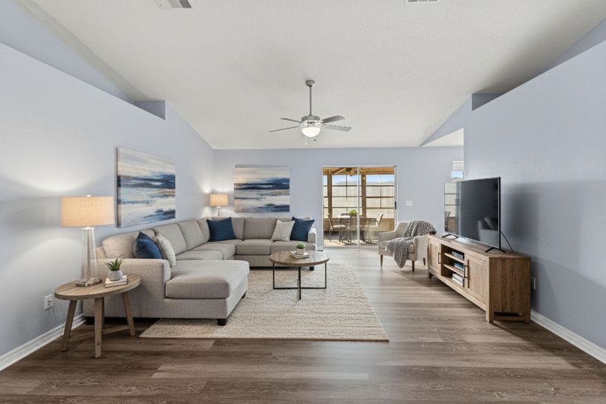 * Back on the market by no fault of the sellers* Welcome to this move-in ready 3-bedroom, 2-bath home in South Crestview. Freshly painted, HVAC installed in 2021 and a new roof installed in 2024, this home has been thoughtfully maintained and is ready for new owners. Inside, you'll find LVP flooring throughout with tile in the kitchen and bathrooms for easy upkeep. The living room offers a comfortable place to relax, while the adjoining sunroom opens to a covered back deck -- a great spot to enjoy the peaceful backyard and beautiful horizon views. Conveniently located about 8 minutes from Interstate 10, the home offers an easy commute to Duke Field (about 20 minutes) and Eglin AFB (about 35 minutes). With its updates, comfort, and great location, this home is ready to welcome you