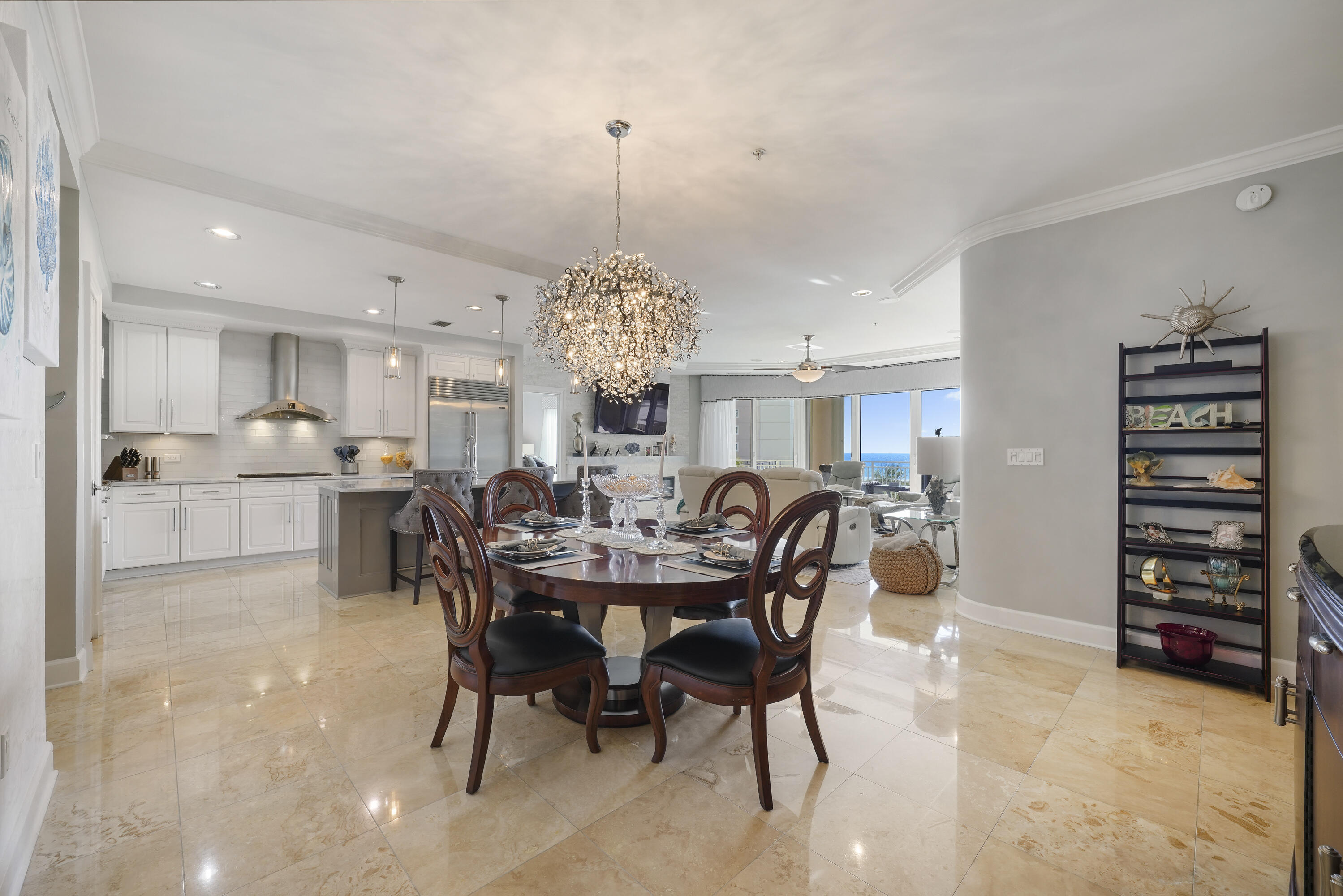 This gorgeous 1st floor Villa in Grand Dunes II is being sold furnished! It is stunning and has a 3rd floor elevation, so the views are incredible! Features of this beautiful Villa include: ''Artic Ledge Stone'' in the Private Foyer and fireplace surround, built-in custom electric fireplace w/ remote and changing lights,''Faux'' painted walls with Venetian Plaster, Dolomite countertops and breakfast bar in the kitchen, 'Subzero' fridge, 'Jennair' appliance package, custom painted cabinetry w/ new hardware, new lighting fixtures & chandeliers throughout, custom window treatments, solid wood doors & closets, new LG washer / dryer in laundry w/ basin sink & cabinets, new HVAC system installed in September '20 with APP controlled thermostat and new 80 gallon 'AO Smith' hot water heater.