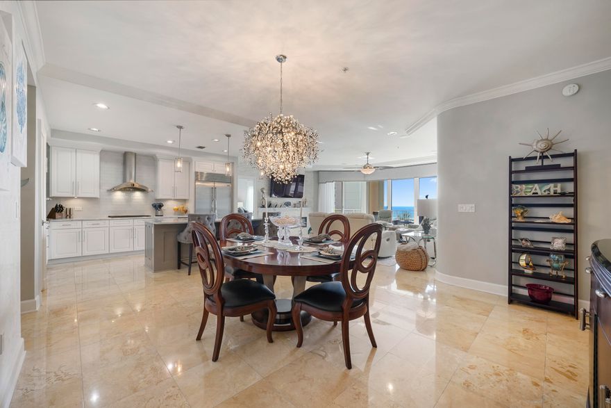This gorgeous 1st floor Villa in Grand Dunes II is being sold furnished! It is stunning and has a 3rd floor elevation, so the views are incredible! Features of this beautiful Villa include: ''Artic Ledge Stone'' in the Private Foyer and fireplace surround, built-in custom electric fireplace w/ remote and changing lights,''Faux'' painted walls with Venetian Plaster, Dolomite countertops and breakfast bar in the kitchen, 'Subzero' fridge, 'Jennair' appliance package, custom painted cabinetry w/ new hardware, new lighting fixtures & chandeliers throughout, custom window treatments, solid wood doors & closets, new LG washer / dryer in laundry w/ basin sink & cabinets, new HVAC system installed in September '20 with APP controlled thermostat and new 80 gallon 'AO Smith' hot water heater.