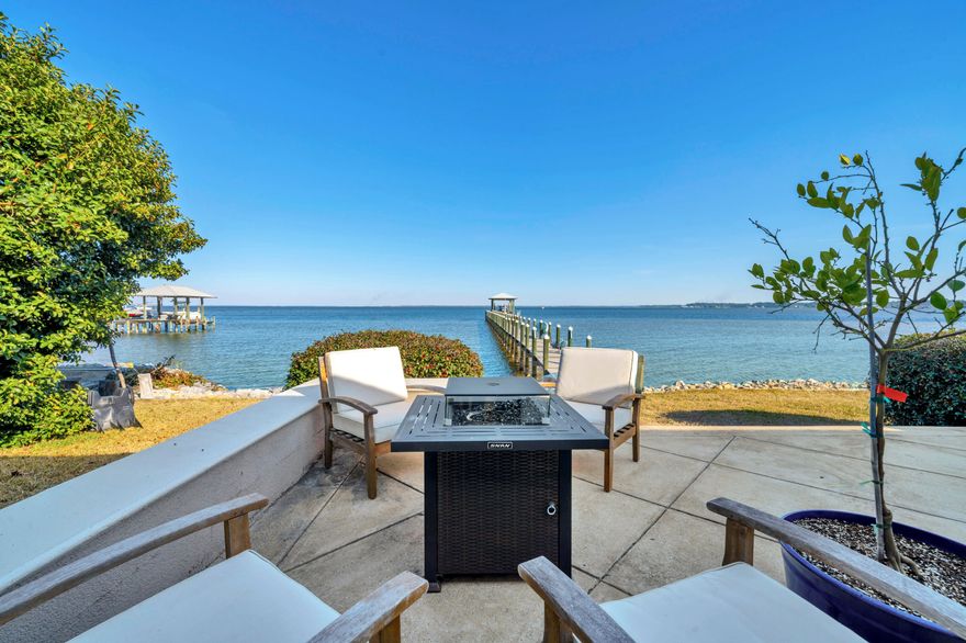 Enjoy some of the best fishing around on your 270-foot dock and watch the dolphins play. New lifts - 12k lb boat lift and 1500lb jet ski lift.Facing due east for endless sunrises. New seawall, roof and hot tub. Private pool located off the primary bedroom. Large 0.67-acre lot in a quiet cul-de-sac, this well-built home has a sweeping circular driveway with ample parking along with a two-car garage. The spacious open floor plan has tile floors and  vaulted ceiling. Multiple floor-to-ceiling windows and sliding glass doors capture the amazing views.