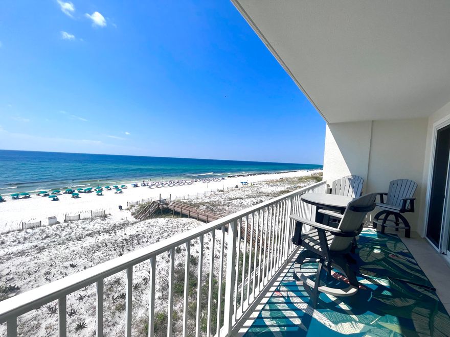 This stunning 2 bedroom, 2 bathrooms with additional bunk room/office, allows for 8 people to sleep comfortably. Panoramic 5th floor views of the Gulf of Mexico from a large spacious balcony. Gulf Dunes is situated directly on the beach on the amazing Okaloosa Island. This condo has plenty of room to live in or to use as a vacation home or rental property. Fully remodeled in 2021.Call today to book a private showing!