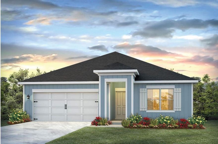 NEW CONSTRUCTION IN THE GROVE! This Cali model, one of our most popular models has a fabulous open design for relaxed living. 4 beds, 2 baths, covered patio, 2 car garage & the 'Smart Home Connect' System has a variety of convenient Smart Hm. Devices. Well-designed kitchen features stainless appliances, smooth-top range, built in microwave, quiet dishwasher, corner pantry, island bar, Eye catching wood look flooring & PLUSH carpet in the bedrooms. Bedroom 1 & adjoining bath has a lg. walk-in closet, double vanity sinks & lg. shower & extra storage. STYLISH curb appeal. Fast growing North Crestview. Easy drive to the airport, military base, beaches at Ft. Walton, Destin & minutes from the popular 'Blackstone Golf Course.'