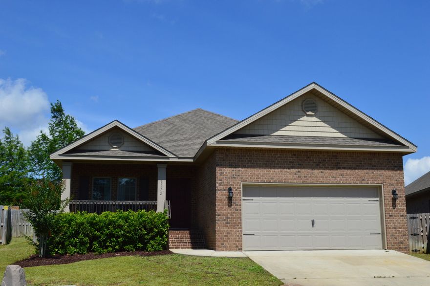 Like new!  Spacious home situated on a cul-da-sac lot in the desirable Ashley Plantation subdivision. You are just a short drive away from playgrounds, shops, Whiting Field and I-10. Offering 4 bedrooms and 2 bathrooms, over 1900 square-feet of living space with Luxury Vinyl flooring throughout makes this open concept comfortable and functional. Kitchen features  expresso cabinets, stainless steel appliances, granite countertops, and a breakfast bar for pull-up seating. The master suite is both roomy and private thanks to a split floor plan. Also, in the master bath, you'll find a double vanity with granite countertops, garden tub, separate tile shower and a large walk in closet. Additional bedrooms are roomy as well.  Great yard for entertaining.  Don't miss out on this like new home!