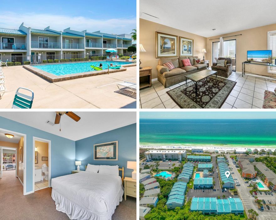 Deal of a Lifetime - Coastal Townhome. Seller said let this one go NOW! Your perfect beach retreat in this spacious **townhouse**--not a condo, so it qualifies for **preferred lending rates!** Just a short stroll to the sugar-white sands, this fully furnished home offers **2 master suites, a wet bar, stackable washer/dryer, and room for 10 guests**--perfect for families or rentals. Enjoy a heated pool, gated beach access, and walk to 3 popular restaurants. Rental-ready and designed for comfort, this is a rare chance to own at the beach. **Don't miss it!** Being sold AS-IS to move it quickly. photos coming soon.  Priced to sell, this is one not to be missed!