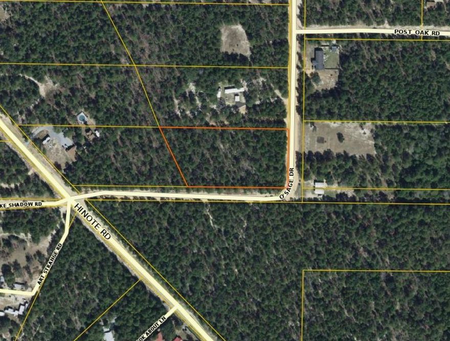 This wooded property is level and would make a great home site. Restrictive covenants apply: 1 building site, mobile homes allowed. Acreage and dimensions include the 60' R/O/W that runs along the south side & part of the R/O/W (30') that runs along the east side. Net acreage is 2.48 with dimensions as follows: 239x379x331x523