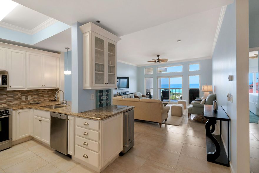 Take a step inside Summit 1111 and you are immediately transported to your island in the sky! You must see what this penthouse has to offer! It has 10' ceilings, an extended balcony, transom windows over the sliding glass doors and includes a covered parking space. If offers views all the way down the coast to Panama City! It is sold fully furnished and boasts granite counter tops, new cabinets including a breakfast bar with separate ice maker and custom made closets. The window treatments include remote controlled blackout blinds. Sleep soundly on your Tempurpedic mattresses in both bedrooms. Come see for yourself what this treasure has to offer!