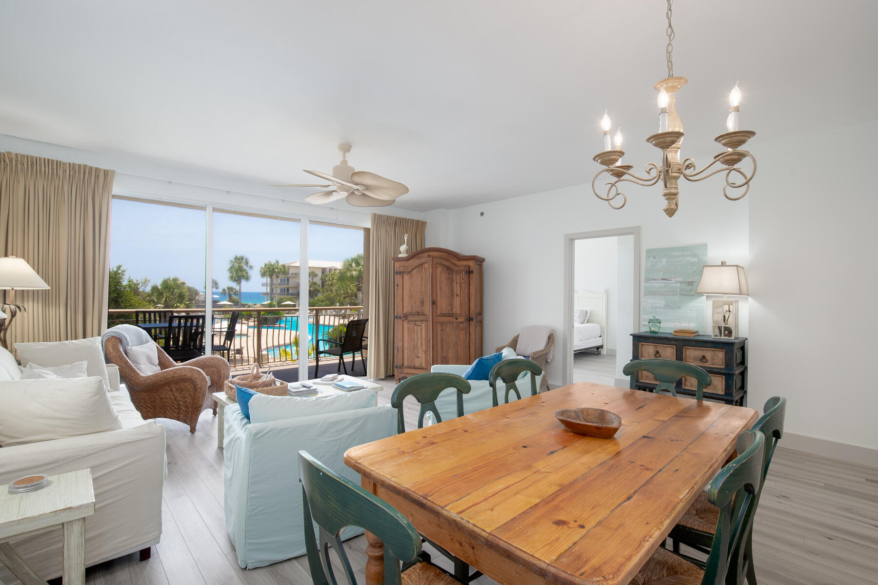 This newly renovated 3 bedroom High Pointe condo is being offered fully furnished and ready for family vacations and rental income! Over 1,500 square feet of space for the whole family! Each of the 3 bedrooms has an attached full bath, including the master bedroom with gulf views. The oversized balcony has a relaxing view of the community pool with gulf views as the backdrop. Recent updates to this condo include all new LVP flooring throughout, smooth ceilings, renovated bathrooms, new furnishings, and all new paint. This one is a must see!