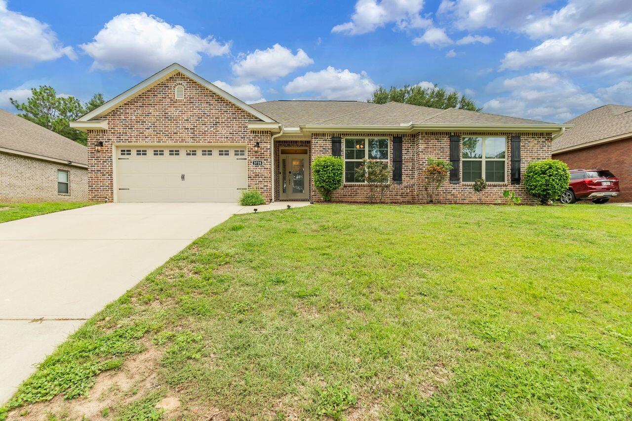 **Assumable 2.5% VA loan w/ Buyer's eligibility** Located outside city limits which means less taxes for you! Built in 2018, this exquisite all-brick residence offers 4 spacious bedrooms and 2 luxurious baths. Perched up on a hill, water pooling will not be a concern. Enjoy the elegance of 24-inch tile floors throughout foyer, living and wet areas, new carpet in bedrooms, and a gourmet kitchen featuring granite countertops, stainless appliances, and soft close cabinets. The master suite is a true retreat, boasting a massive walk-in closet, double vanity, soaking tub, and a separate shower. Convenience is key with a pass-through laundry room connecting the master to the additional bedrooms. You will find an abundance of storage in the many large closets and cabinets throughout the home. Situated on a generous .25-acre lot, this home provides a huge yard ideal for outdoor activities and entertaining. Relax on the covered porch or gather around the brick fire pit for cozy evenings.
