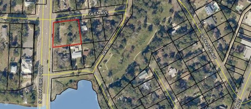 Over a half of an acre less than a mile to the gates at Eglin Air Force Base. Can be sub-divided into two lots.