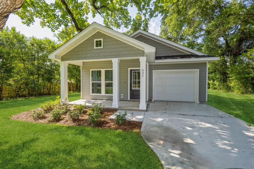 REO - BRAND NEW CONSTRUCTION with PREMIUM UPGRADES & ENERGY-EFFICIENT FEATURES! Built with quality and longevity in mind, this newly constructed 3-bedroom, 2-bath home showcases top-tier materials and craftsmanship throughout. Highlights include 2x6 framing, spray foam roof deck insulation, R-19 wall batts, 5 1/2' CDX roof decking, 16 SEER HVAC, impact-rated Low-E windows, and a Sentricon termite prevention system--all contributing to enhanced durability, efficiency, and peace of mind.Nestled on a generous 1/3-acre lot beneath a beautiful sweet gum tree, the home offers great curb appeal and a thoughtfully designed floor plan. Inside, you'll find wide plank luxury vinyl flooring, a neutral color palette, and a split-bedroom layout. The kitchen is the highlight  featuring custom cabinetry  , solid surface countertops, stainless steel appliances, a center island, gas range, and recessed lightingall seamlessly flowing into the spacious great room. Step right outside to the back patio for effortless indoor-outdoor living. The primary suite includes an oversized closet and a private en suite bath. Additional features include built-in laundry cabinetry, a tankless water heater, garage door opener, irrigation system, and a 1-car attached garage. Come experience the quality for yourself!
Room sizes and square footage are based on builder plans. Buyer and/or Buyer's Agent to verify all pertinent details including, but not limited to, square footage, room dimensions, parcel dimensions, zoning, land use, and utility systems.
