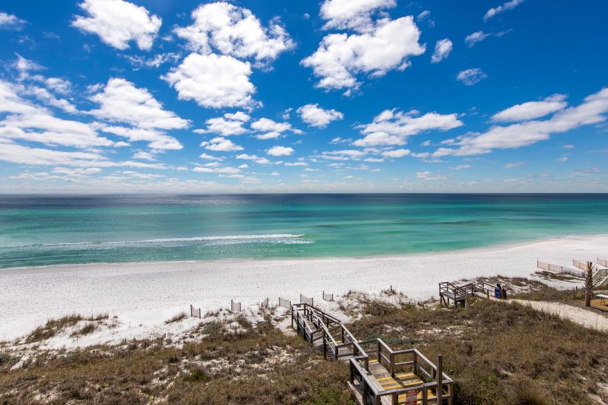 This TOP FLOOR, DIRECT GULF FRONT condo is located in the low-density Journey's End condo building.  With only 10 units in the building, this Gulf front treasure presents spectacular Gulf views from the private balcony and living area.  This area of 30A is known as Dune Allen Beach and is tucked away from the more crowded areas of the beach for those that prefer a more tranquil location.  This unit has 2 bedrooms and two full baths with the light and bright interiors that the beach is known for.  This property is convenient to several fantastic dining spots, the scenic bike trail, Gulf Place for shopping and entertainment while still offering a relaxing a peaceful home to come back to.